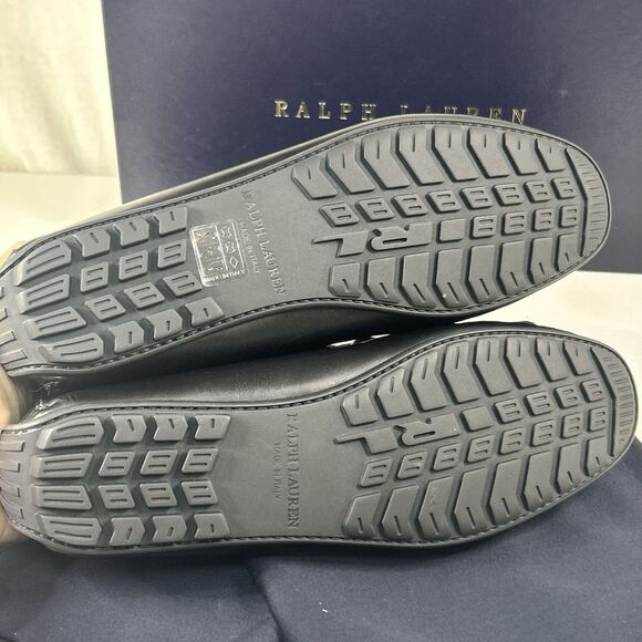 Ralph Lauren Purple Label Harold Tassel Loafer Men 8 Black Leather Shoes NIB main image 7